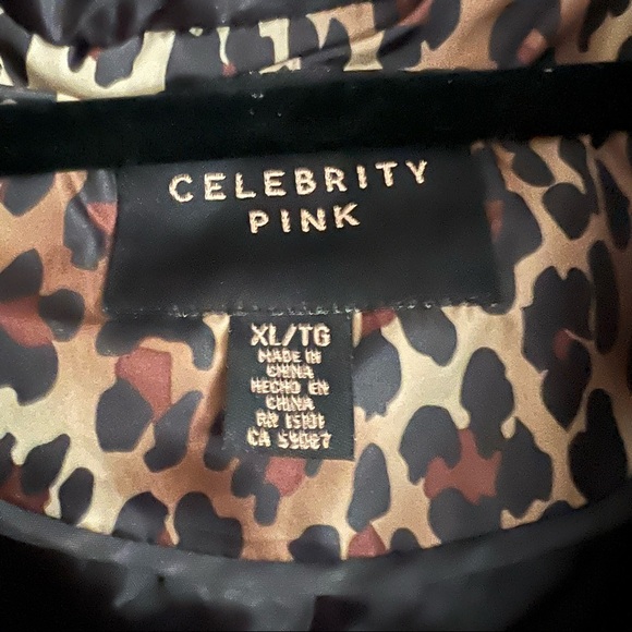 Celebrity pink animal print puffer jacket xl - Picture 3 of 7